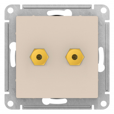 Аудиорозетка двухместная Schneider Electric AtlasDesign Бежевый Systeme Electric AtlasDesign ATN000287