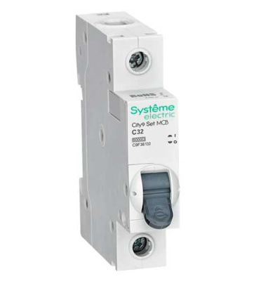Systeme Electric City9 Set Автомат (АВ) С 32А 1P 6kA 230В Systeme Electric City9 C9F36132
