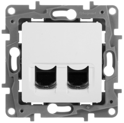 Розетка информационная 2-ая RJ45 категория 6 UTP Legrand Etika Белый Legrand Etika 672254