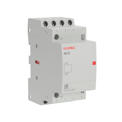Контактор модульный YON max типа MCE, 4P, 25A, 240В, 4НО DKC DKC  MCE-25-40-A240