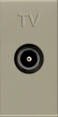 Розетка TV простая 1 мод ABB NIE Zenit Шампань N2150.7 CV ABB Zenit 2CLA215070N1901