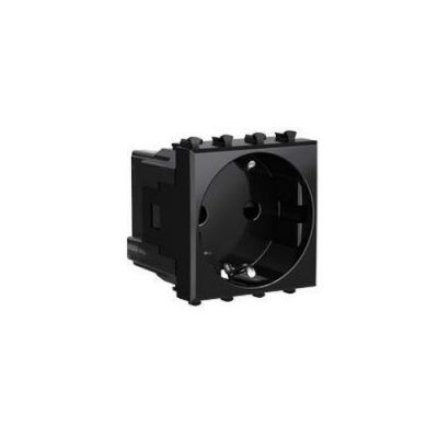 Розетка модульная, 2P+E, с з/ш, "Avanti", "Черный квадрат", 2 модуля DKC DKC Avanti 4402002DKC