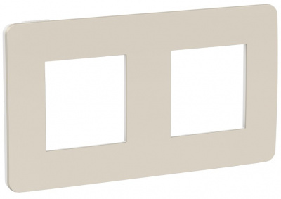 Рамка 2-постовая Schneider Electric Unica New Studio Color Шампань/Белый Schneider Electric Unica New Studio Color NU280424