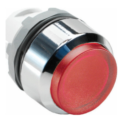 Кнопка MP4-21R красная выступающая только корпус с подсветкой с фиксацией ABB  ABB  1SFA611103R2101