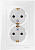 Розетка 2-я с заземлением в сборе с рамкой Schneider Electric Sedna Белый