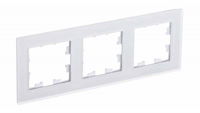 Рамка 3-постовая матовое стекло Schneider Electric AtlasDesign Nature Белый Systeme Electric AtlasDesign Nature ATN330103