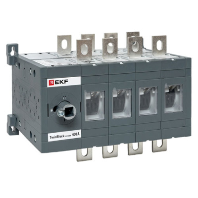 Рубильник 400A 4P реверсивный без рукоятки управления EKF PROxima TwinBlock EKF PROxima TwinBlock tb-s-400-4p-rev