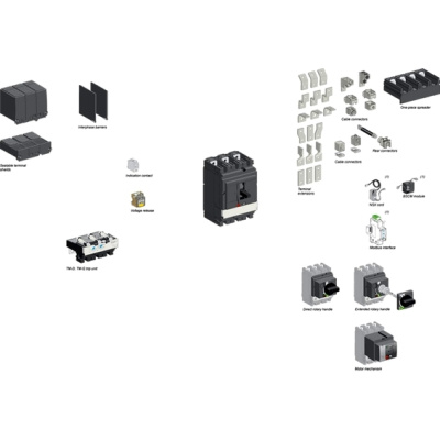 Заглушки клеммные для последовательного подключения 3P аппарата Schneider Electric Compact/VigiCompact NSX100-250 Schneider Electric Compact NSX LV438325