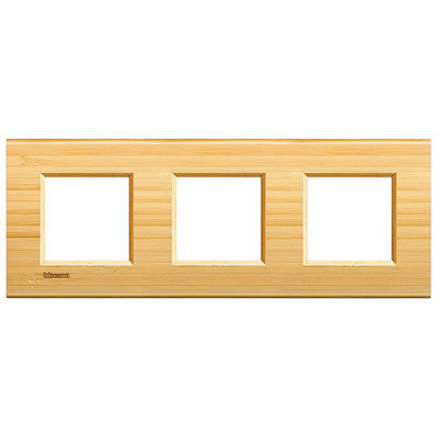 LivingLight Рамка прямоугольная, 3 поста, цвет Бамбук Bticino Bticino  LNA4802M3LBA