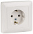 Розетка 1-ая с заземлением 16A скрытой установки в сборе Wessen Хит Белый