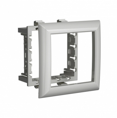 Рамка-суппорт "Avanti" для "In-liner Front", серебристый металлик, 2модуля DKC DKC Avanti 4404912DKC