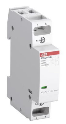Контактор модульный 20A АС-1 1НО+1НЗ катушка 230В AC/DC ABB ESB20-11N-06 ABB  1SBE121111R0611