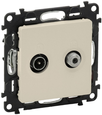 Розетка TV-SAT "звезда" 2-кабельная Legrand Valena Life Слоновая кость Legrand Valena Life 753558