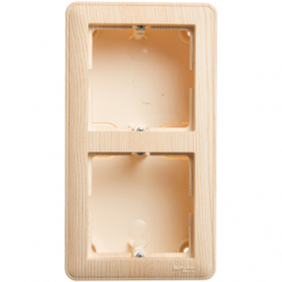 W59 Коробка подъемная для наружного монтажа с рамкой 2-местная, сосна Schneider Electric Systeme Electric  KP-252-78