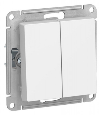 SE AtlasDesign Выключатель 2-клавишный Лотос сх.5 10АХ механизм Systeme Electric AtlasDesign ATN001351