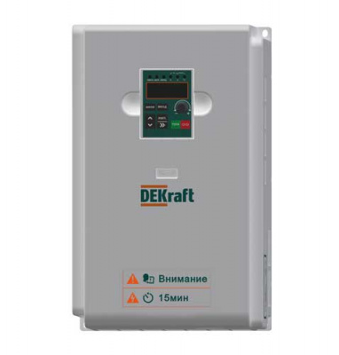 DEKraft Преобразователь частоты DEKV060-11/15кВт 3 фазы 380В с торм. модулем DEKraft DEKV060 DEKV060G011P015T4B