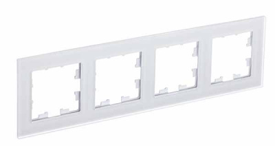 Рамка 4-постовая матовое стекло Schneider Electric AtlasDesign Nature Белый Systeme Electric AtlasDesign Nature ATN330104