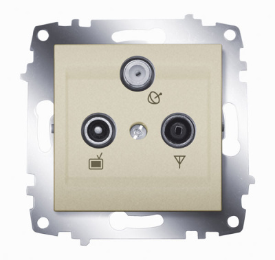 Розетка TV-FM-SAT оконечная ABB Cosmo Титаниум ABB Cosmo 619-011400-234