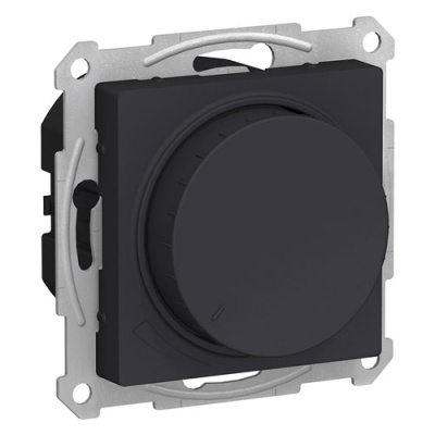 Светорегулятор (диммер) повор-нажим LED RC 400Вт механизм Schneider Electric AtlasDesign Карбон Systeme Electric AtlasDesign ATN001023