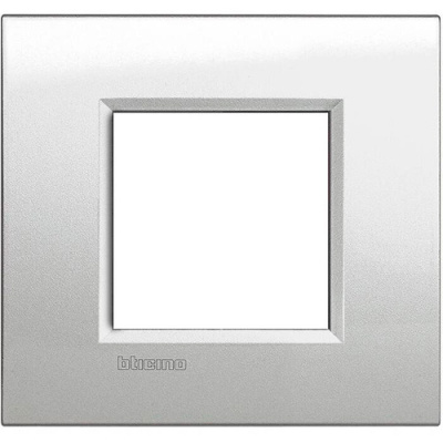 LivingLight Рамка "Лунное серебро", универсальная, 2 модуля Bticino Bticino  LNA4802GL