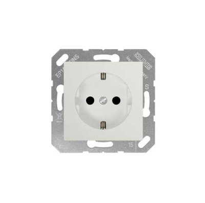 Розетка со шторками 2К+З 16 А 250В~, Белый Jung Eco Profi Jung Eco Profi EP1420KIWW