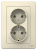 Розетка двойная с заземлением без шторок скрытой установки 16A 250В Systeme Electric Blanca Молочный Systeme Electric Blanca BLNRS001022