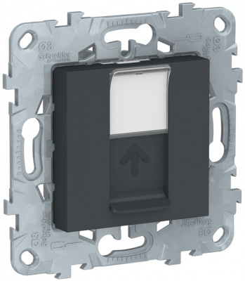 Лицевая панель RJ45 KEYSTONE/SYSTIMAX Schneider Electric Unica New Антрацит Schneider Electric Unica New NU546154
