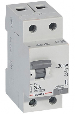 Устройство защитного отключения 2P 25A тип AC 30mA Legrand RX3 Legrand RX3 402024