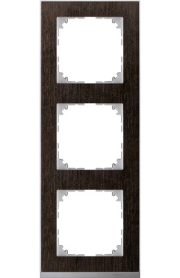 Рамка 3-постовая Merten M-Pure Decor Венге/Алюминий Merten M-Pure Decor MTN4030-3671