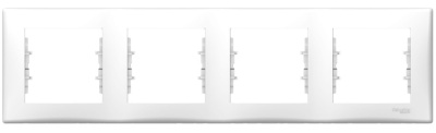 Рамка 4-постовая горизонтальная Schneider Electric Sedna Белый Schneider Electric Sedna SDN5800721