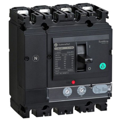 Автомат SYSTEMEPACT CCB160 150KA 4P4D TMD125 рычаг Systeme Electric Systeme Electric  SPC160L125L4DF