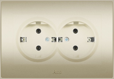 Розетка с заземлением двойная ABB Cosmo ABB Cosmo 632-011400-907