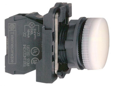 Сигнальная лампа 22мм 230-240В белая Schneider Electric Schneider Electric  XB5AVM1