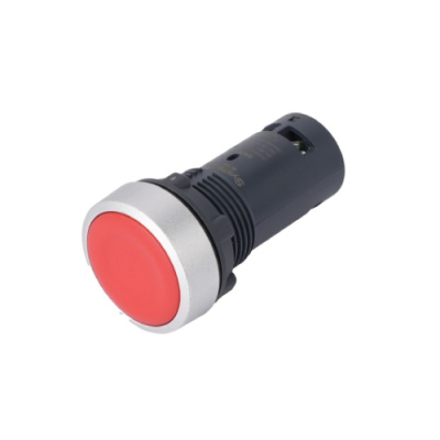 Systeme Electric Кнопка SB7 моноблочная 22мм красная с возвратом, металл, 1НО+1НЗ, IP65 Systeme Electric SB7 SB7EA45