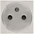 Розетка с заземлением французский стандарт с защитными шторками 2 мод ABB NIE Zenit Серебряный N2287 PL ABB Zenit 2CLA228700N1301