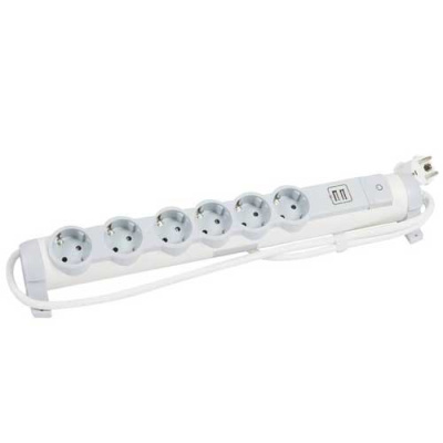 Legrand Многорозеточный блок с 2хUSB+6x2К+З - с кабелем длиной 1,5 м Legrand  694617