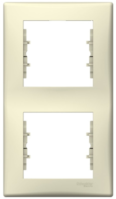 Рамка 2-постовая вертикальная Schneider Electric Sedna Бежевый Schneider Electric Sedna SDN5801147
