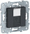 Розетка компьютерная RJ45 одиночная кат. 5е UTP Schneider Electric Unica New Антрацит