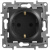 Розетка 2К+З со шторками немецкий стандарт винтовые зажимы 16 A 250 В~ Legrand Etika Антрацит Legrand Etika 672622