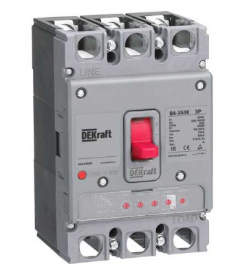 DEKraft ВА-353E Автомат силовой с электрон. расц. 3P 125А 70кА DEKraft ВА-353E 22661DEK