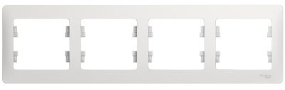 Рамка 4-постовая горизонтальная Systeme Electric Glossa Белый Systeme Electric Glossa GSL000104
