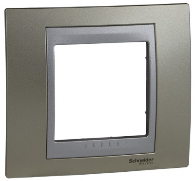 Рамка 1-постовая Schneider Electric Unica Top Опал/Алюминий Schneider Electric Unica Top MGU66.002.095