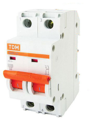 Автоматический выключатель 2P 25A C 4,5kA TDM ELECTRIC  ВА47-29 TDM ELECTRIC  ВА47-29 SQ0206-0095