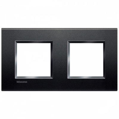 Рамка прямоугольная 2+2 мод Bticino Living Light Антрацит Bticino Living Light LNA4802M2AR
