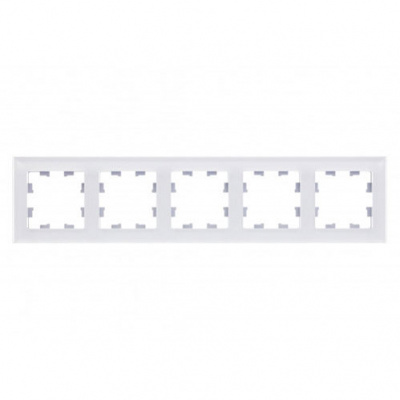 SE AtlasDesign Рамка 5-постовая матовое органическое стекло Белый Nature Systeme Electric AtlasDesign Nature ATN330105