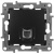 Розетка телефонная 1-ая RJ11 4 контакта Legrand Etika Антрацит Legrand Etika 672640