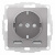 Розетка 16А c 2 USB A+A, 5В/2,4А, 2х5В/1,2 А, механизм Schneider Electric AtlasDesign Алюминий Systeme Electric AtlasDesign ATN000330