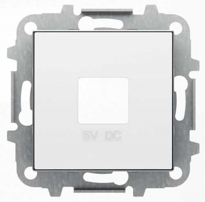 Накладка зарядного устройства 2хUSB ABB NIE Sky Альпийский белый 8585 BL ABB Sky 2CLA858500A1101