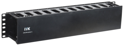 19" Пластиковый кабельный органайзер с крышкой, 2U, чер ITK ITK  CO05-2PC
