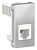 Розетка телефонная RJ12 одиночная 1 модуль Schneider Electric Unica New Modular Алюминий